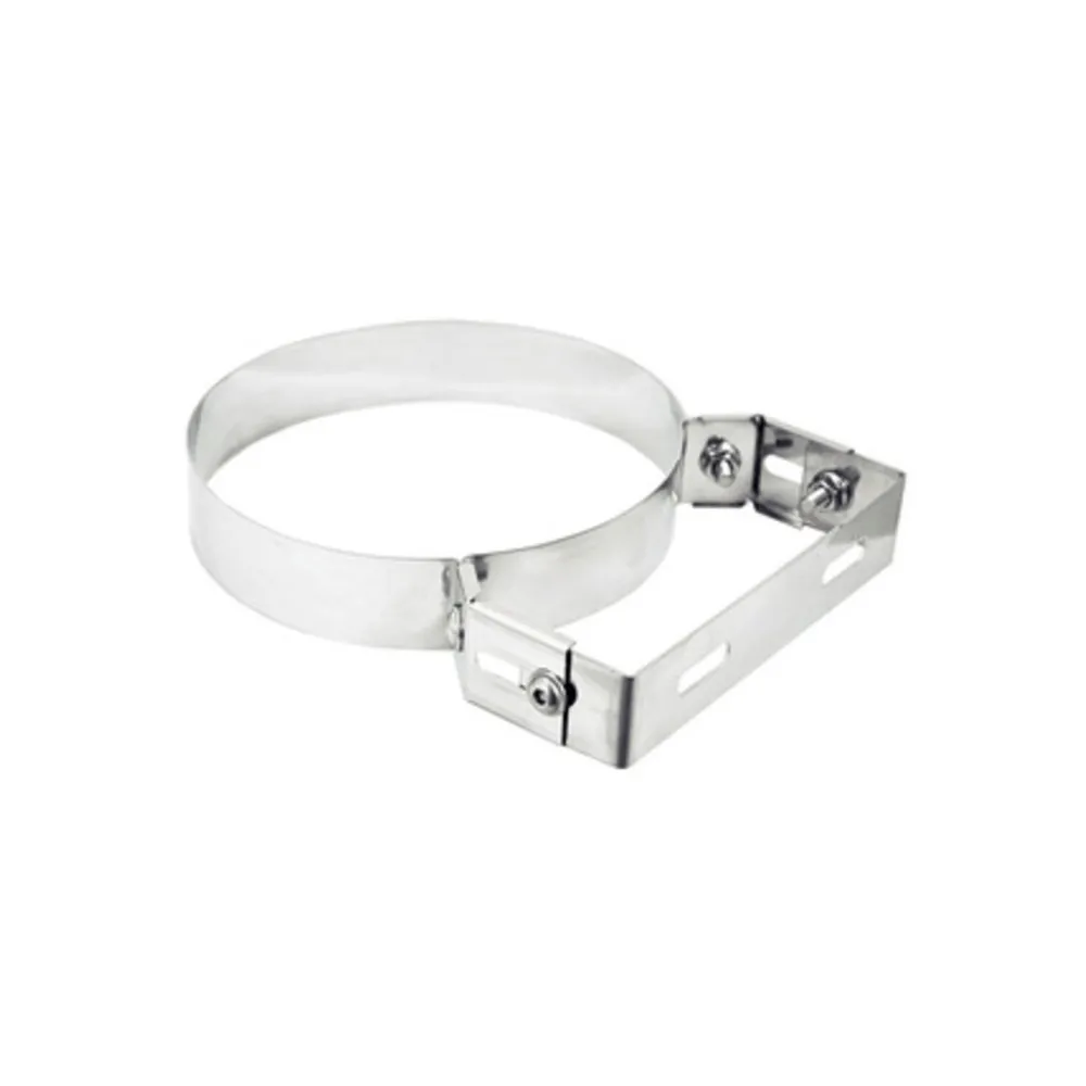 COLLARE INOX C/STAFFA P/TUBO STUFA 20 CM COLLARE INOX C/STAFFA P/TUBO STUFA 20 CM
