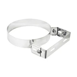 COLLARE INOX C/STAFFA P/TUBO STUFA 20 CM