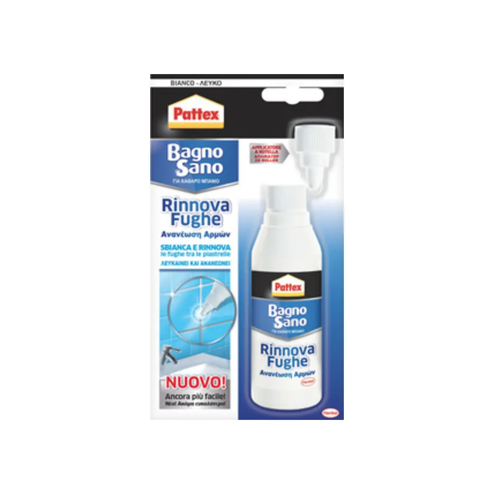 PATTEX BAGNO SANO RINNOVA FUGHE BIANCO 125 ML (12 PATTEX BAGNO SANO RINNOVA FUGHE BIANCO 125 ML (12