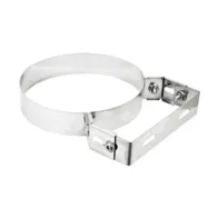 COLLARE INOX C/STAFFA P/TUBO STUFA 25 CM