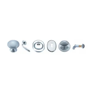 PORTA BLINDATA KIT ACCESSORI DX CROMO SATINATO