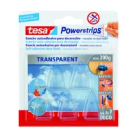GANCIO ADESIVO TESA POWERSTRIPS TRASPARENTE 5 PZ (10