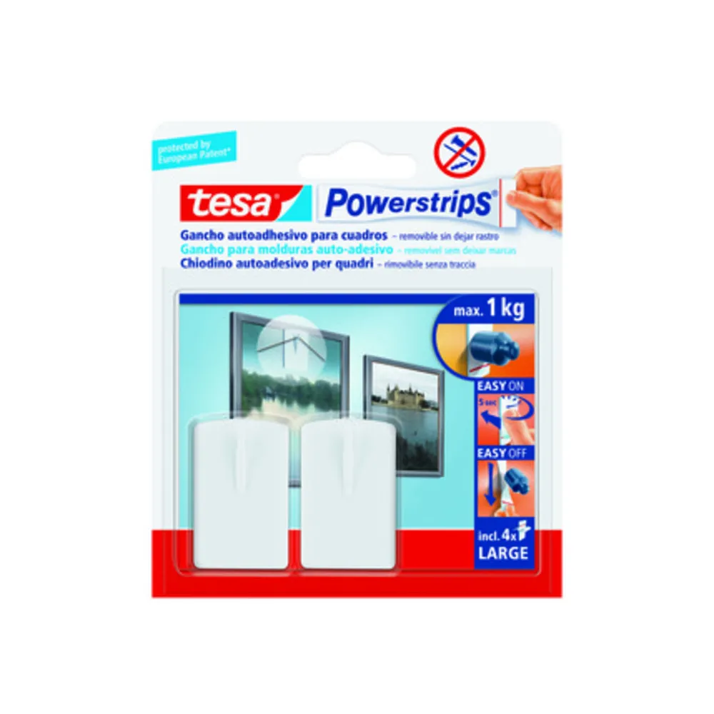 GANCIO ADESIVO TESA POWERSTRIPS QUADRO 2 PZ (12