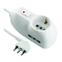 MULTIPRESA 2P BIP+1 SCHUKO 10A C/INT SICUR FIG.7 (5