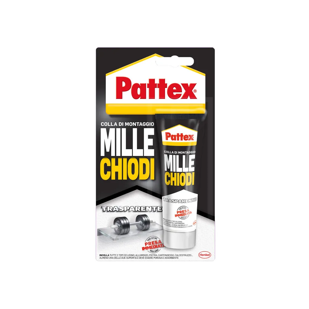 PATTEX MILLECHIODI FORTE PRESA TRASPARENTE 40 G BL (12