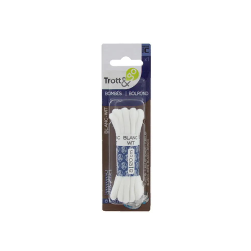 LACCI P/SCARPE BOMBATI 120 CM 1 PAIO BIANCO