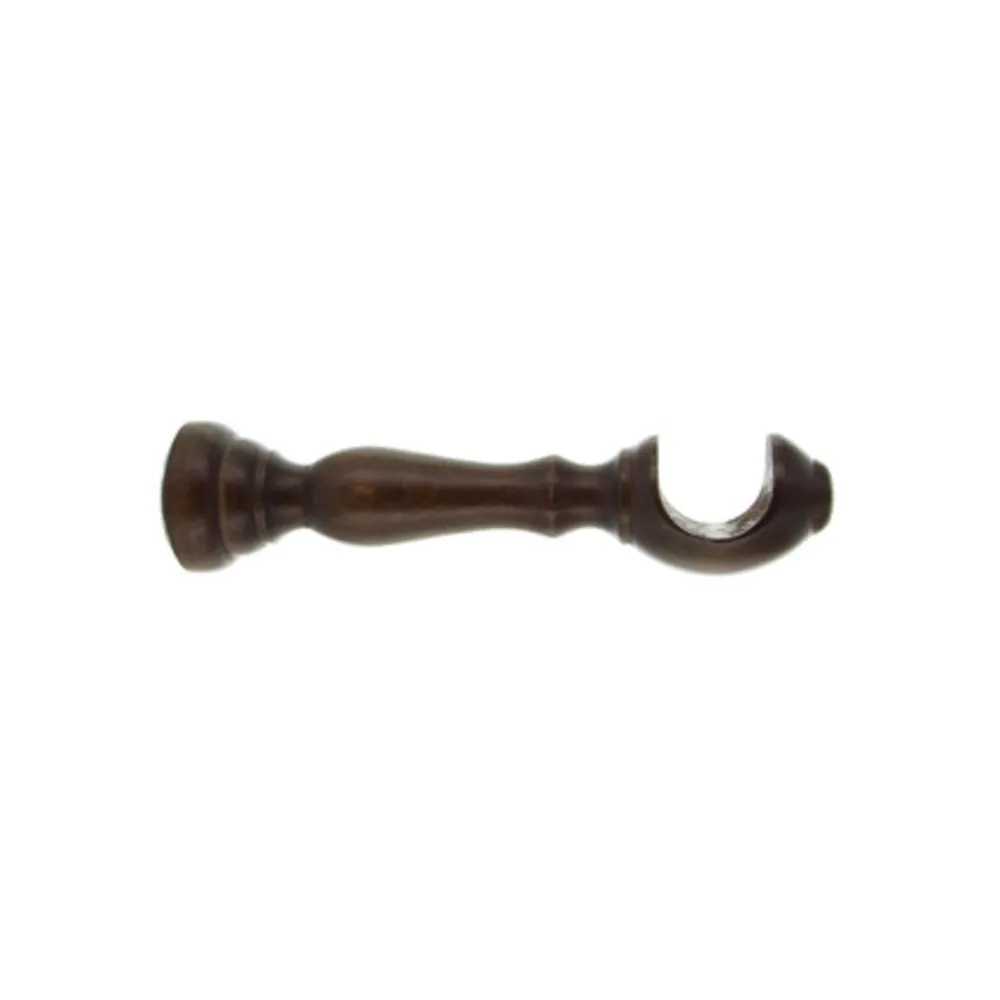 SUPPORTO LEGNO P/BASTONE NOCE SCURO 10 CM 2 PZ