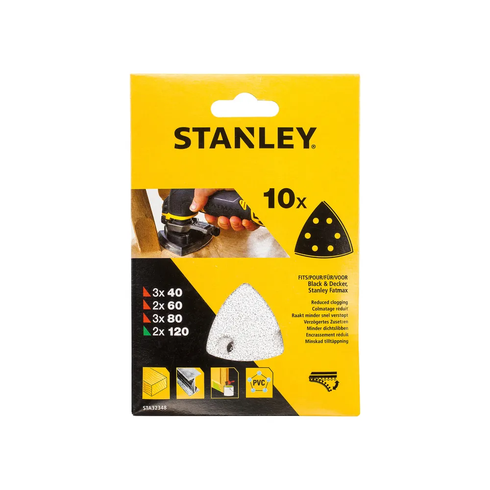 PIRANHA STANLEY STA32348  (X32348) 10 FOGLI ABRASIVI MISTI XMT300