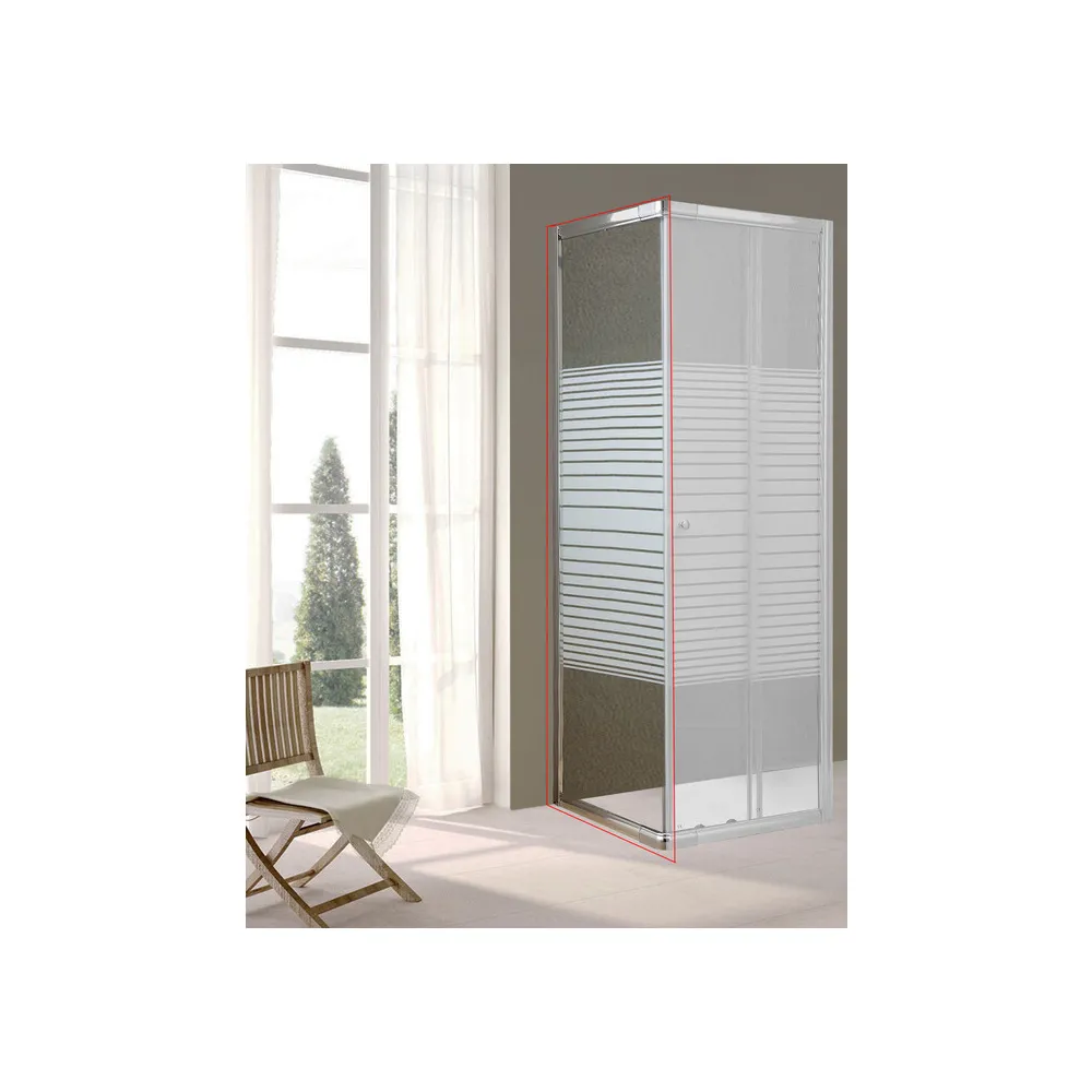PARETE FISSA CRISTALLO TRASP. SER. 6 MM 74/80 CM LUSSO