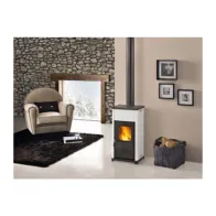 STUFA LEGNA  6.6 KW TEA BIANCO