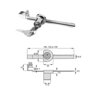 SERRATURA A SEGA P/CRISTALLI 7 MM CREMAGL 10