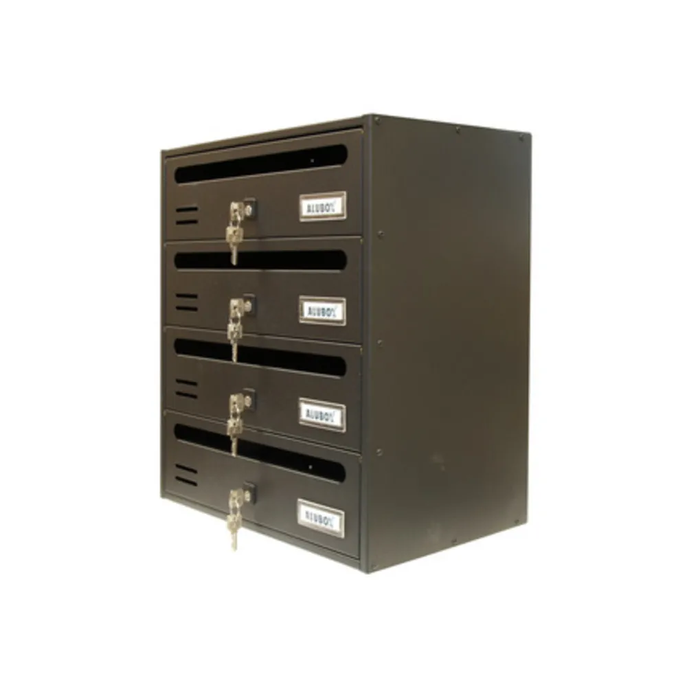 CASSETTA POSTALE ALUBOX CUBO/R 4 38