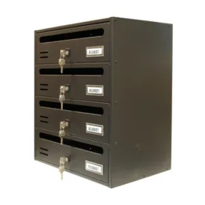 CASSETTA POSTALE ALUBOX CUBO/R 4 38