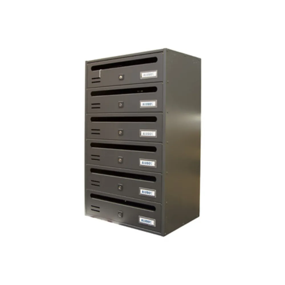 CASSETTA POSTALE ALUBOX CUBO/R 6 38