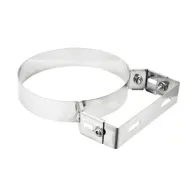 COLLARE INOX C/STAFFA P/TUBO STUFA 30CM