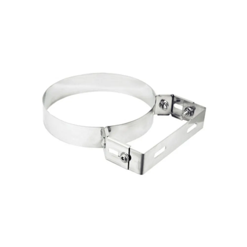 COLLARE INOX C/STAFFA P/TUBO STUFA 30CM COLLARE INOX C/STAFFA P/TUBO STUFA 30CM