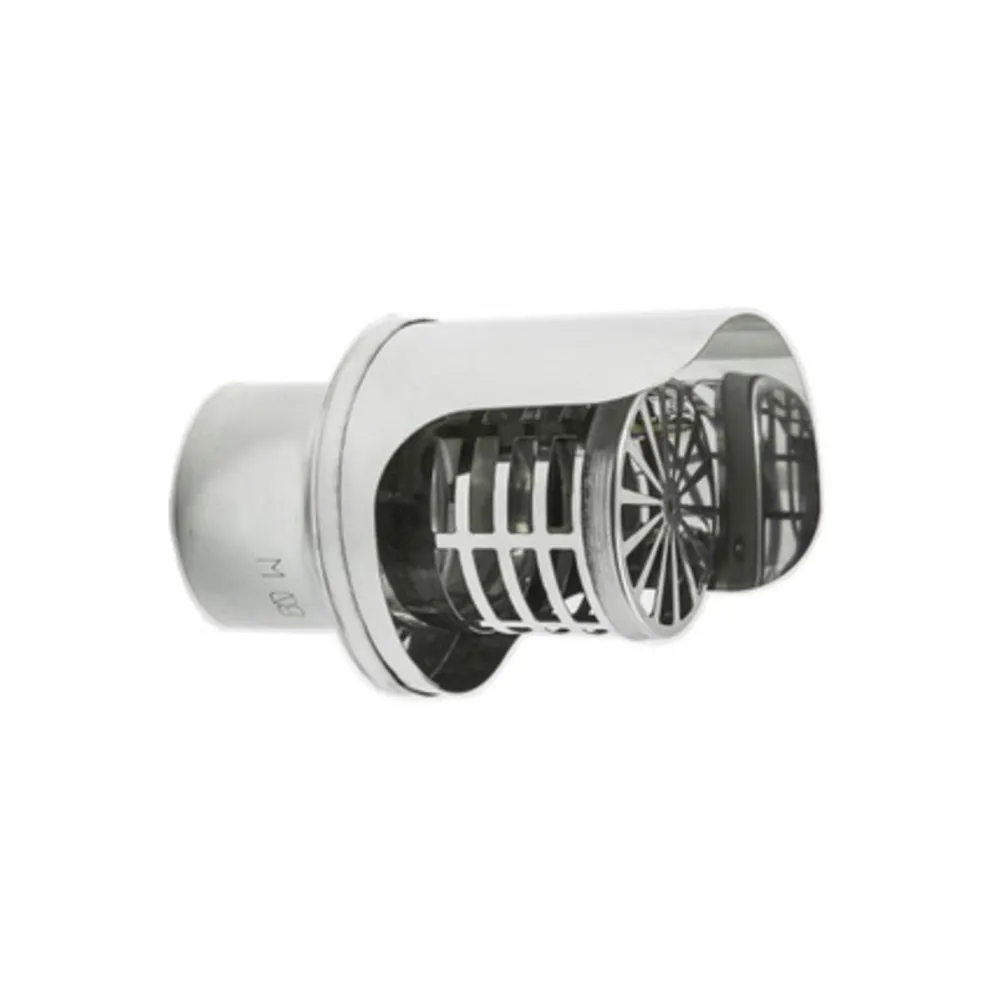 TERMINALE INOX ORIZZONTALE D 8 CM (2 TERMINALE INOX ORIZZONTALE D 8 CM (2