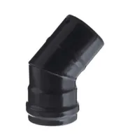 GOMITO P/STUFA A PELLET 45 ATTACCO MF D 10 CM NERO OPACO