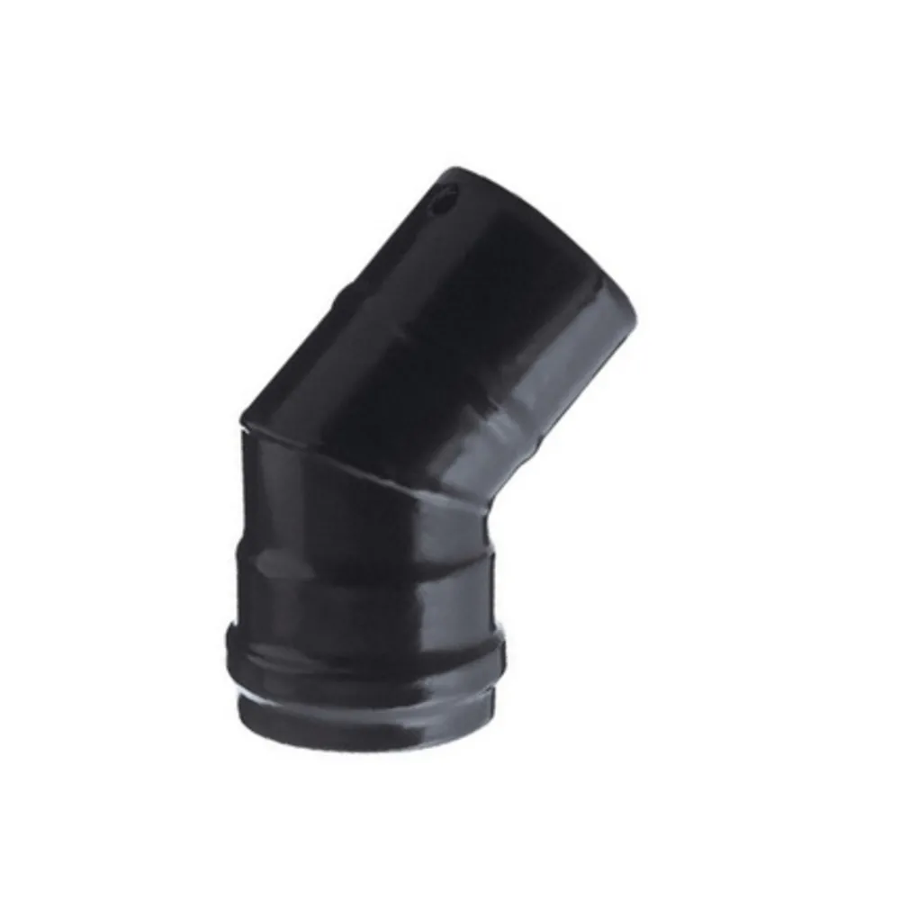 GOMITO P/STUFA A PELLET 45 ATTACCO MF D 10 CM NERO OPACO