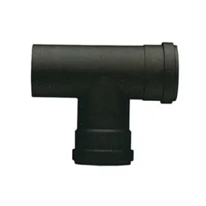RACCORDO A T P/STUFA A PELLET ATTACCO FFM D 10 CM NERO OPACO
