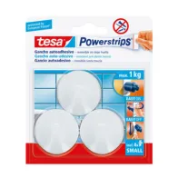 GANCIO ADESIVO TESA POWERSTRIPS TONDO BIANCO 3 PZ (6