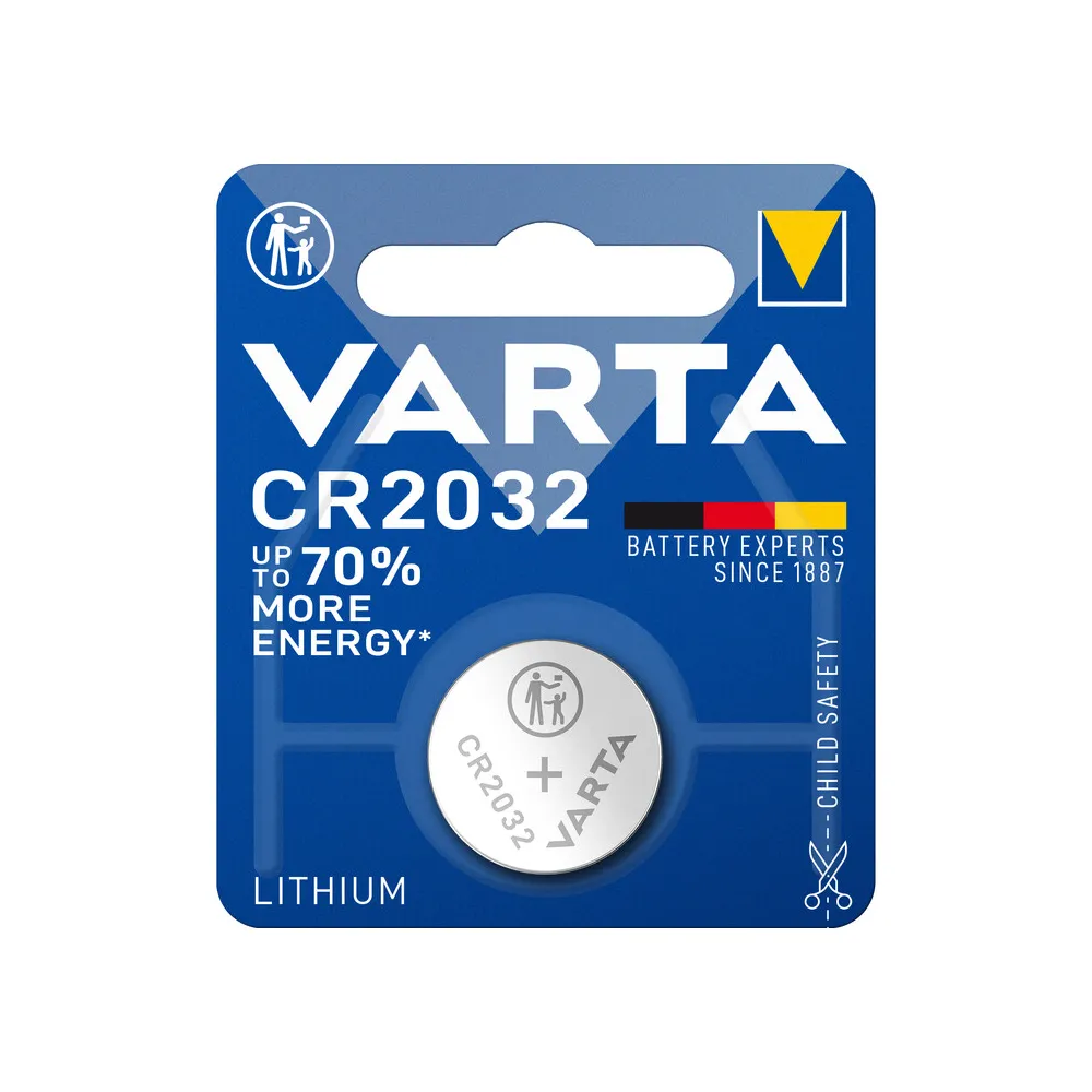 VARTA BATTERIA A BOTTONE CR2032 LITIO BL 1 PZ (10 VARTA BATTERIA A BOTTONE CR2032 LITIO BL 1 PZ (10