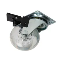 RUOTA MOBILE D 50 MM PIASTRA C/FRENO TRASPAREN* (12