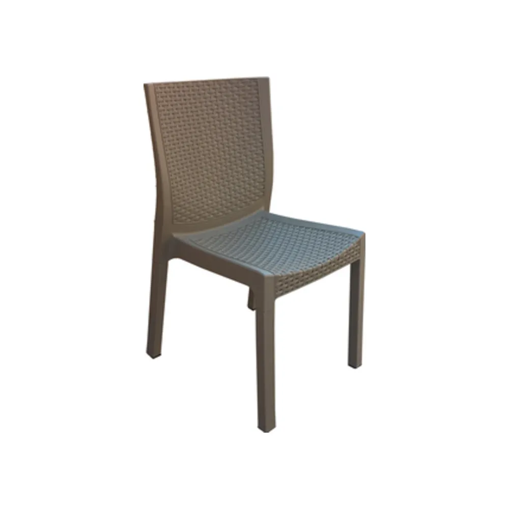 SEDIA RESINA EFFETTO RATTAN PANAREA TORTORA
