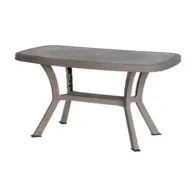 TAVOLO RATTAN OTELLO ELITE C/INCROCIO 136X82 TORT