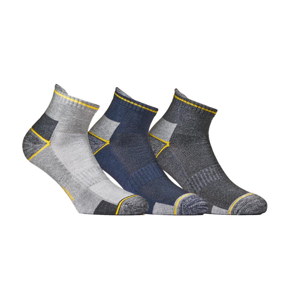 ASSORTED WORK ANKLE SOCKS 3 PAIRS