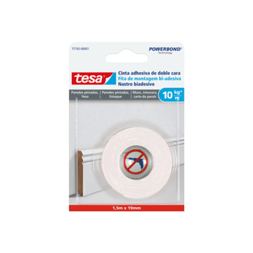 NASTRO BIADESIVO TESA POWERBOND INTONACO 19MMX1 NASTRO BIADESIVO TESA POWERBOND INTONACO 19MMX1
