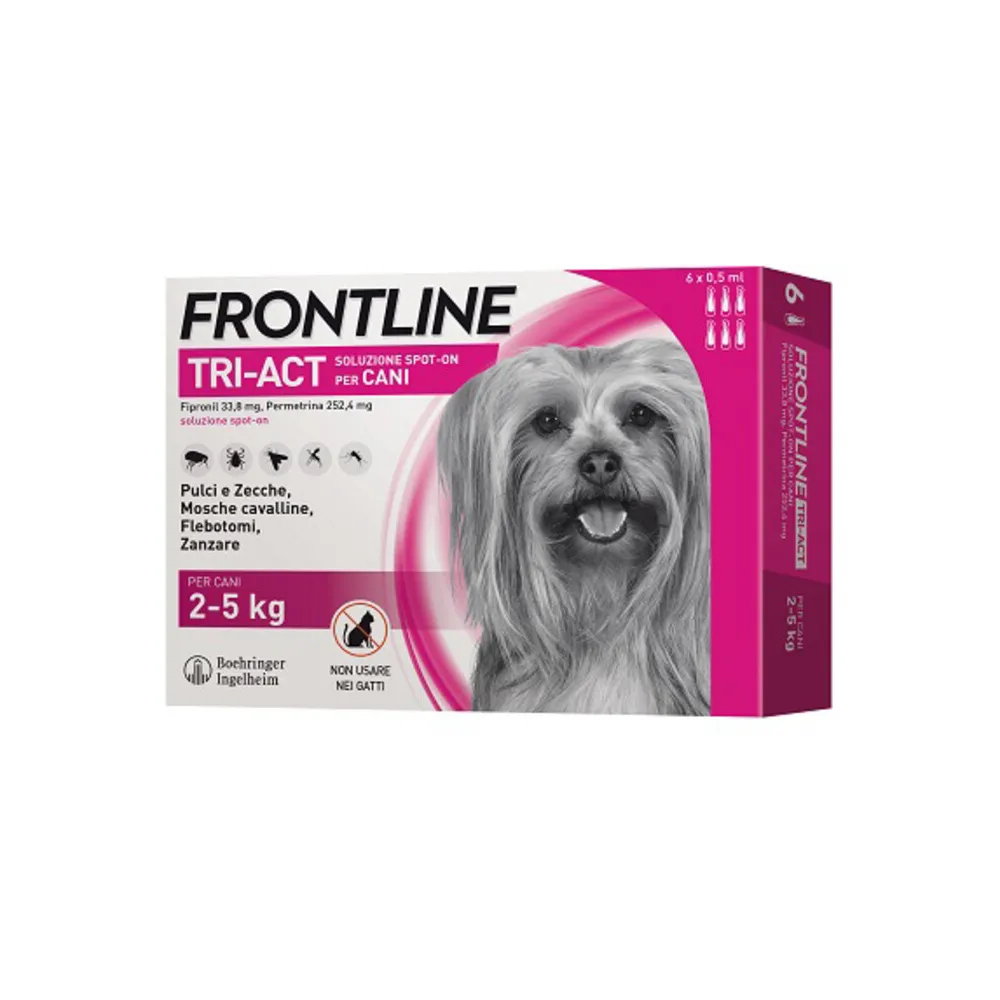 FRONTLINE TRI-ACT 2- 5 KG 6 PIPETTE OFF. SPECIALE FRONTLINE TRI-ACT 2- 5 KG 6 PIPETTE OFF. SPECIALE
