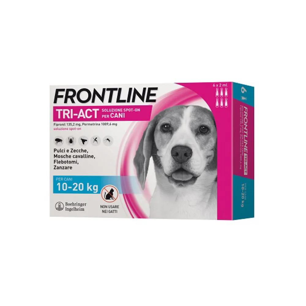 FRONTLINE TRI-ACT 10-20 KG 6 PIPETTE OFF. SPECIALE FRONTLINE TRI-ACT 10-20 KG 6 PIPETTE OFF. SPECIALE