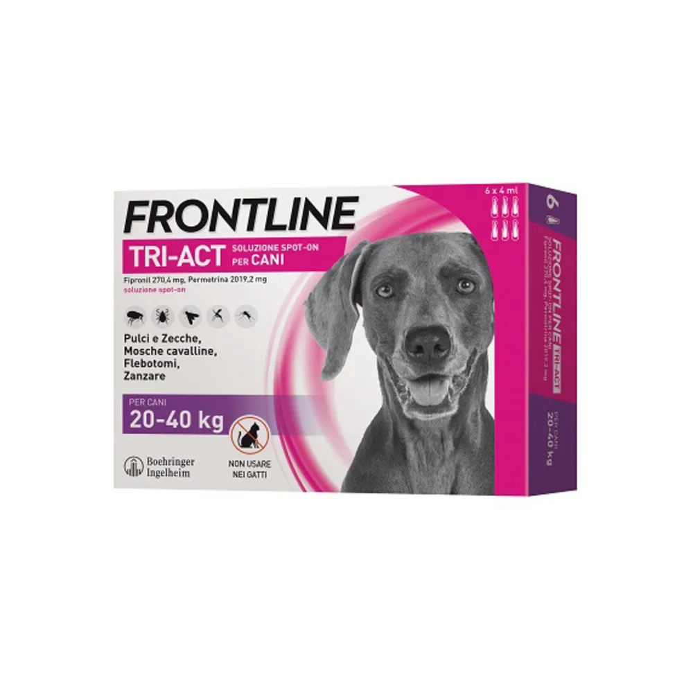 FRONTLINE TRI-ACT 20-40 KG 6 PIPETTE OFF. SPECIALE FRONTLINE TRI-ACT 20-40 KG 6 PIPETTE OFF. SPECIALE