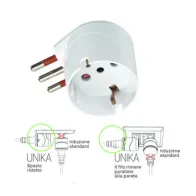 ROSI 78027 ADATTATORE SCHUKO 90 10A 2P+T