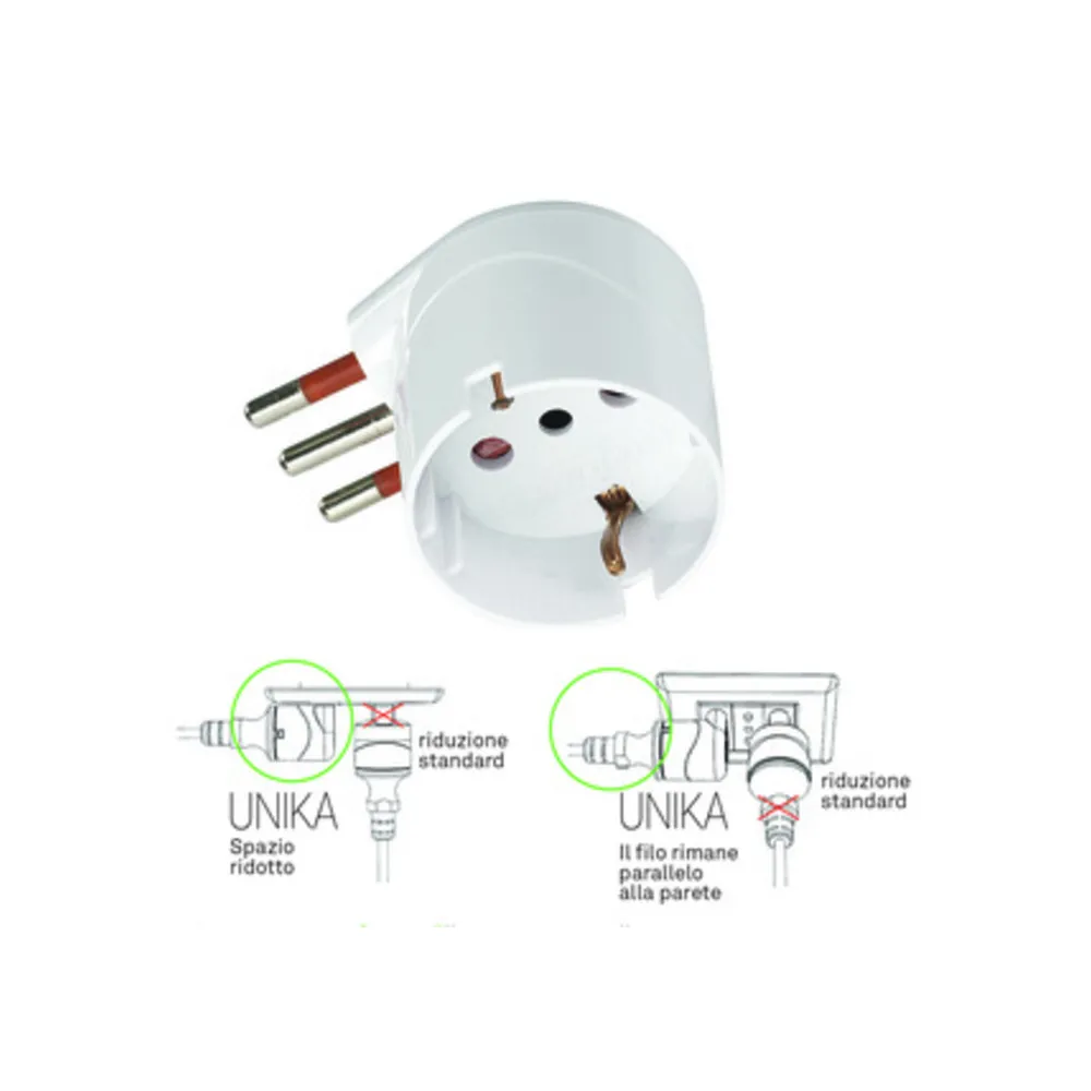 ROSI 78027 ADATTATORE SCHUKO 90 10A 2P+T ROSI 78027 ADATTATORE SCHUKO 90 10A 2P+T