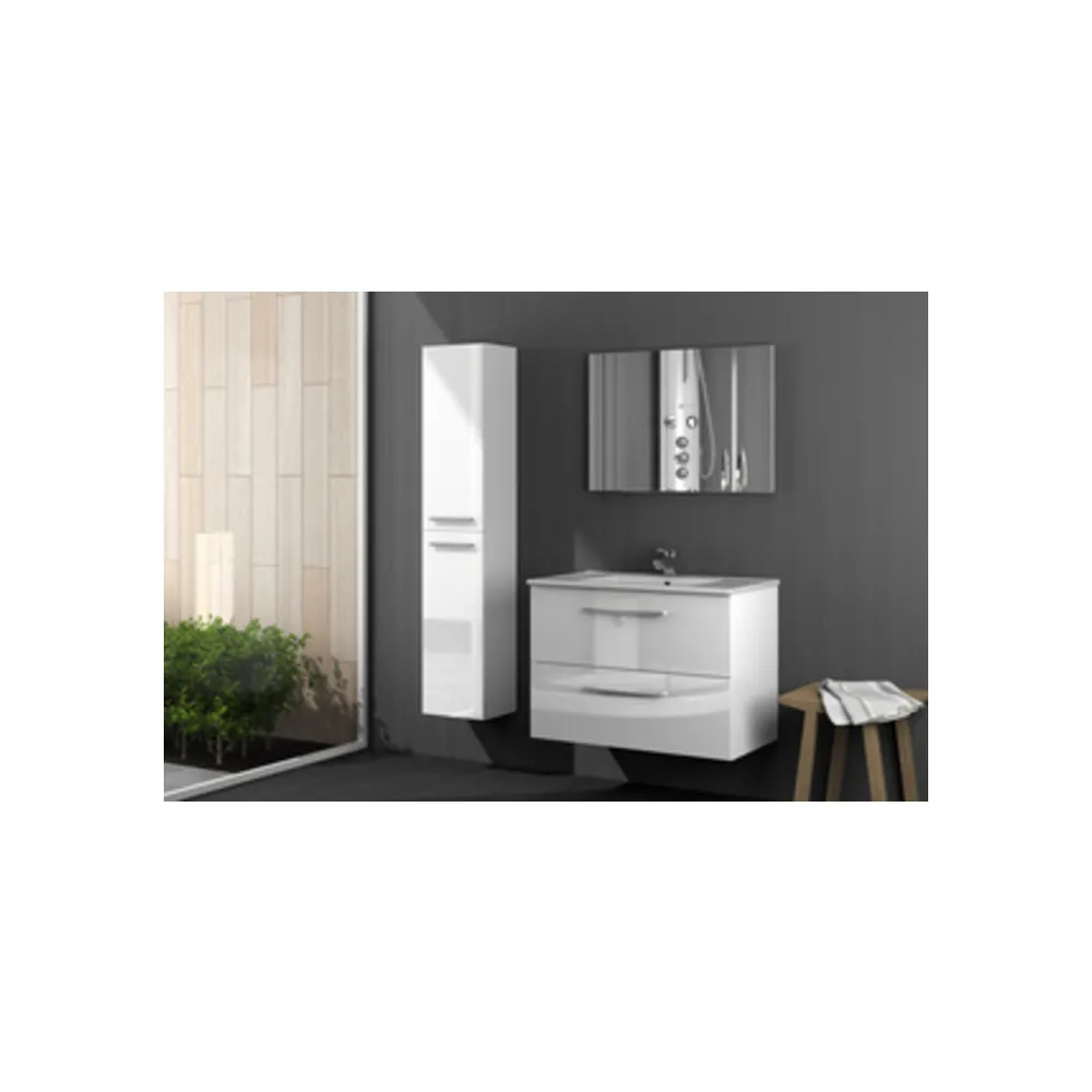 KIT MOBILE BAGNO ARUBA 2 CASSETTI 80 SOSP. BIANCO