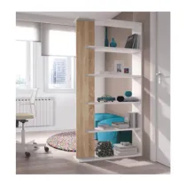 KIT LIBRERIA ALIDA 90X25XH180 BIANCO ROVERE