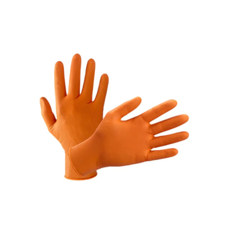 GUANTI NITRILE ARANCIONE CONF.10 PZ. TG.XL