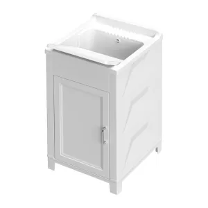 KIT LAVATOIO RESINA ANTIACIDO 45X50 CM BIANCO