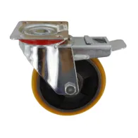 RUOTA POLIURETANO D 125X25 MM 24/ANT GIREV C/FRE