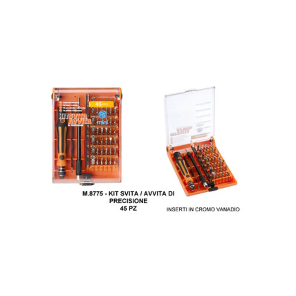 POGGI M8775 KIT SVITA AVVITA DI PRECISIONE 45 PZ POGGI M8775 KIT SVITA AVVITA DI PRECISIONE 45 PZ