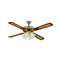 VENTILATORE A SOFFITTO 60W 3 VEL OLD AMERICA C/TEL+4 LUCI
