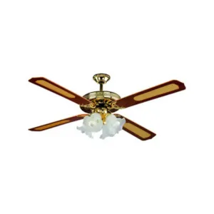 VENTILATORE A SOFFITTO 60W 3 VEL OLD AMERICA C/TEL+4 LUCI