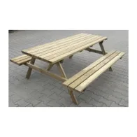 SET BIRRERIA PICNIC LEGNO IMPREGN 180X160XH71CM