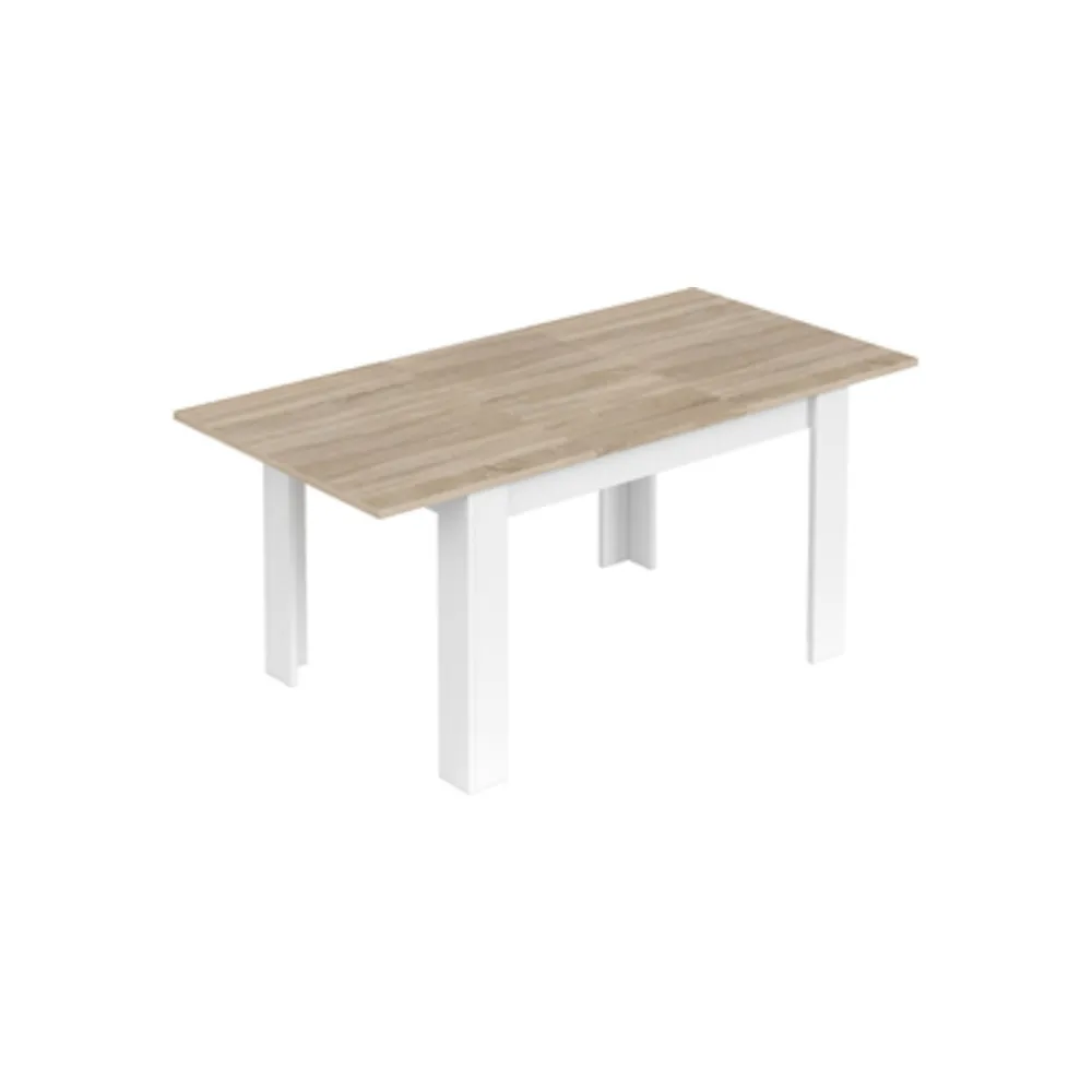 KIT TAVOLO KENDRA 140/190X90XH78CM ROVERE BIANCO