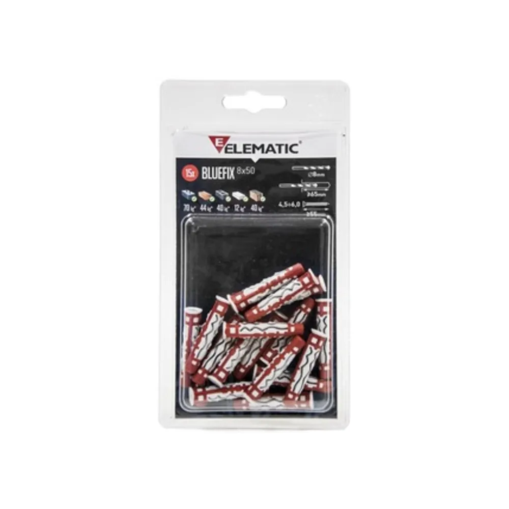 ELEMATIC BLISTER TASSELLO BLUEFIX 6X35 VITE 15+15 PZ (10