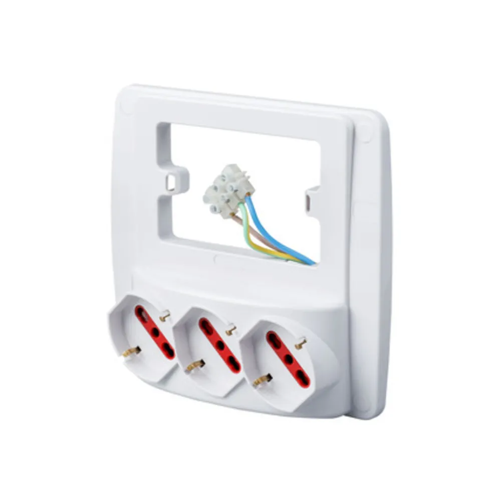 ROSI 94132 MULTIPRESA DA PARETE SMART 3PR BIP-SC