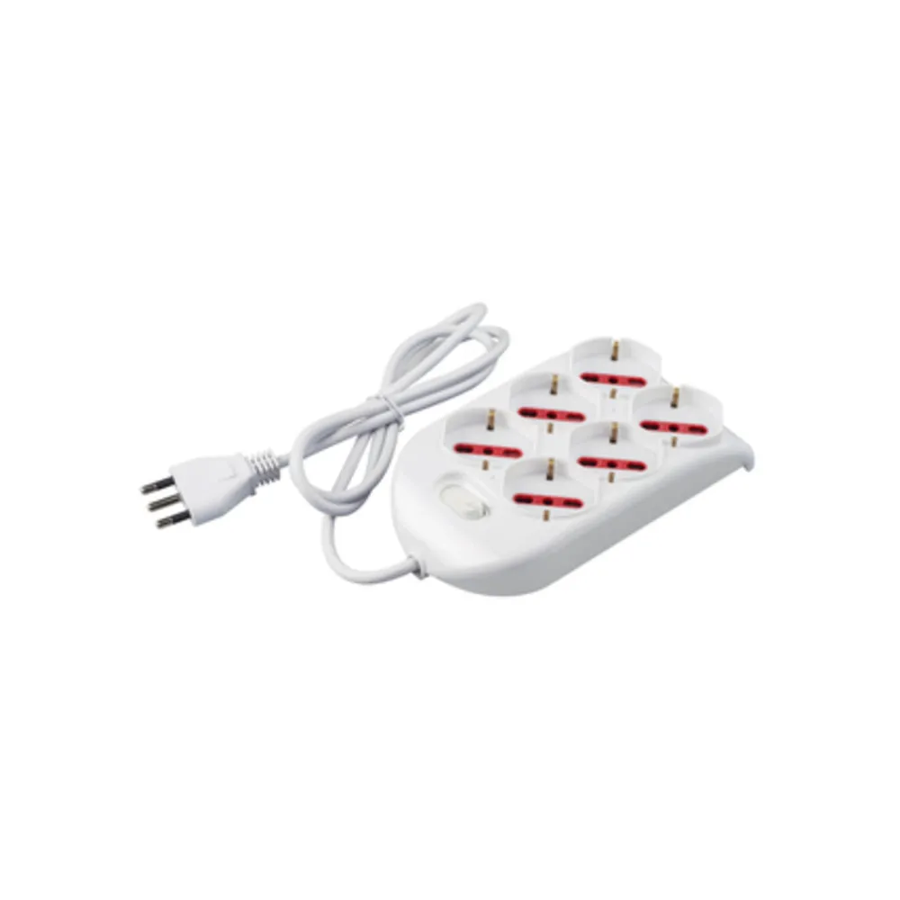 ROSI 94124 MULTIPRESA 6PR BIP SCHUKO + INT