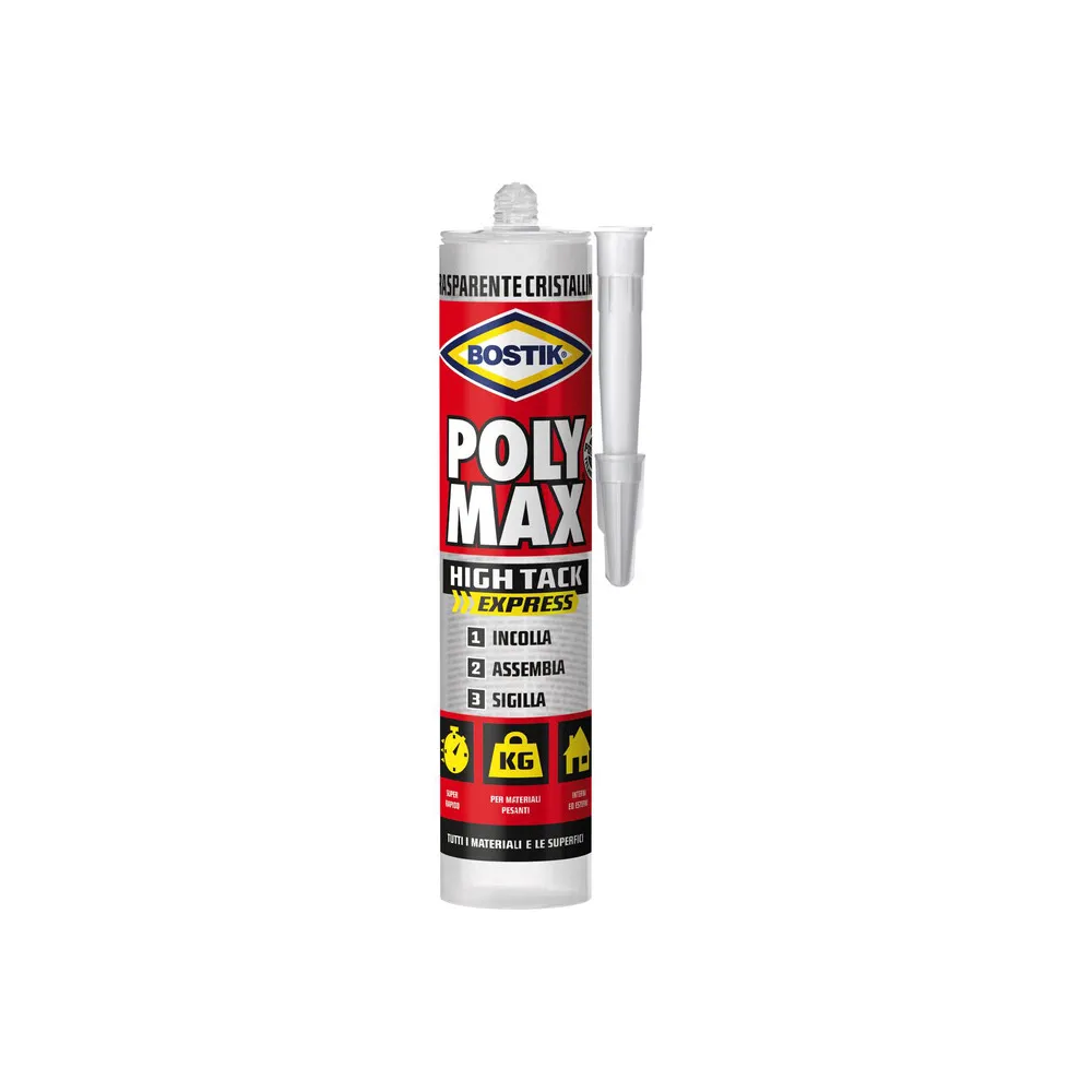 BOSTIK POLYMAX HIGH TACK CRISTAL 300 G CARTUC